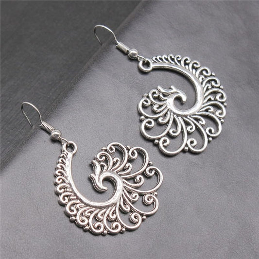 Retro Exaggerated Drop Earrings Personality Vintage Carved Dangle Earrings Daily Accessories Party Valentine's Day Jewelry Gifts for Women - style: Retro Style 15
