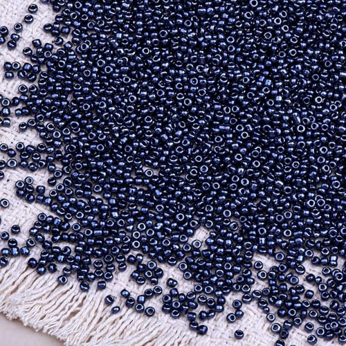 2000pcs Glass Seed Beads Bulk, 4mm 6/0 Mini Pony Spacer Small Individual Color Seed Beads for DIY Bracelet Necklaces Wrist Jewelry Making, Gunmetal Black - color: Gunmetal Black