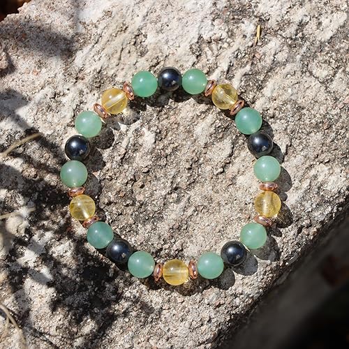 Healing Bracelet For Women Anxiety Beaded Bracelets Jewelry Healing Stone Crystal Bracelet Stress Relief Yoga Beads Chakra Bracelets Gifts For Women pink - color: citrine