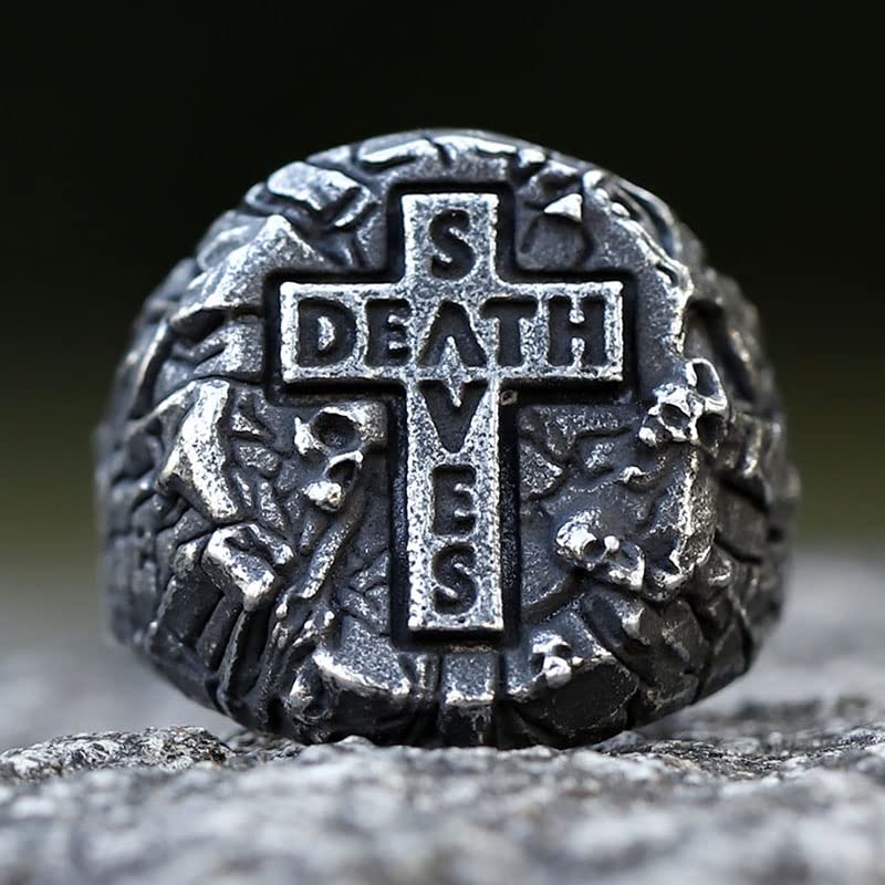 2023 Skull Ring Cool Evil Death Punk Rock Stainless Steel Rings Aly Style Jewelry - style: R1040