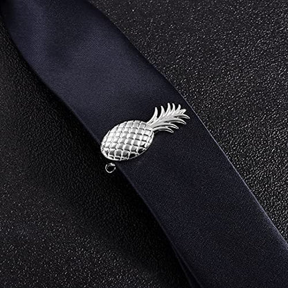 HAWSON 2 inch Tie Clip for Men-Novelty Sport Necktie Bar Clip,Tie Pin,Special Interesting Gift for Men - style: Pineapple