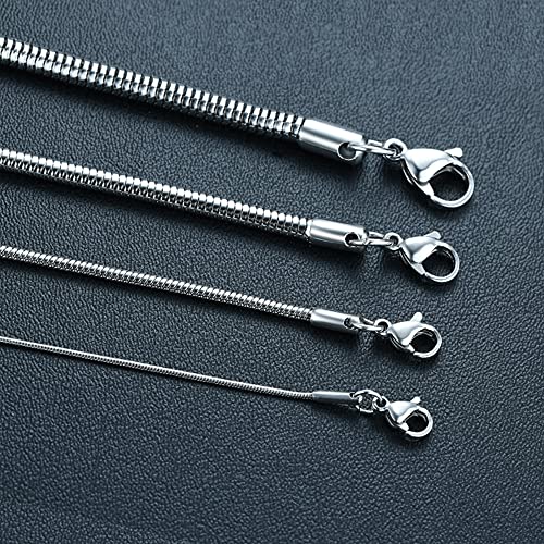 VNOX Stainless Stainless Steel 1mm Round Snake Chain Necklace for Women,Set of 4
