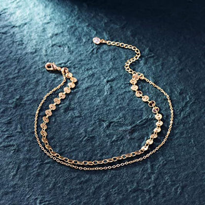 Briana Williams Toe Rings for Women Gold Silver Toe Ring Non Tarnish Ankle Bracelets for Women Waterproof Anklet & Toe Ring Set Trendy Summer Beach Foot Jewelry - color: B2 -2pcs toe rings + anklets, golden