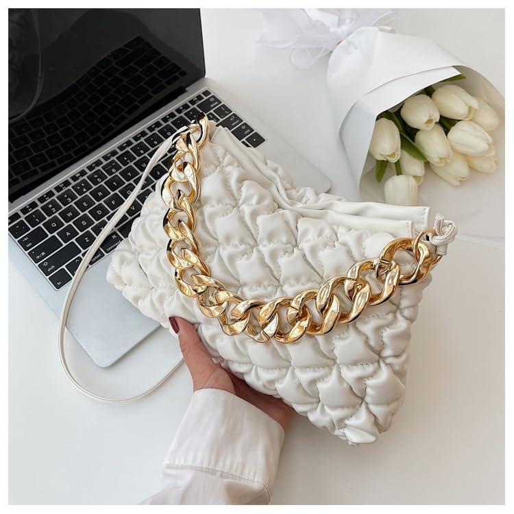 AUMEY Handbag Chain Straps Acrylic Purse Chain Strap Fashionable Replacement Purse Clutches Handles for Purse Handbags DIY Crafts, 18 inch of Each (MSL02-Gold) - color: Msl02-gold