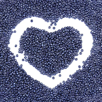 Legefo 4mm Glass Seed Beads Bulk, Gunmetal Black 6/0 Small Mini Pony Seed Beads, Tiny Round Craft Bead for Bracelet Necklace Wrist Jewelry Making Beading Weaving DIY Crafts Supplies, 1000pcs - color: Gunmetal Black