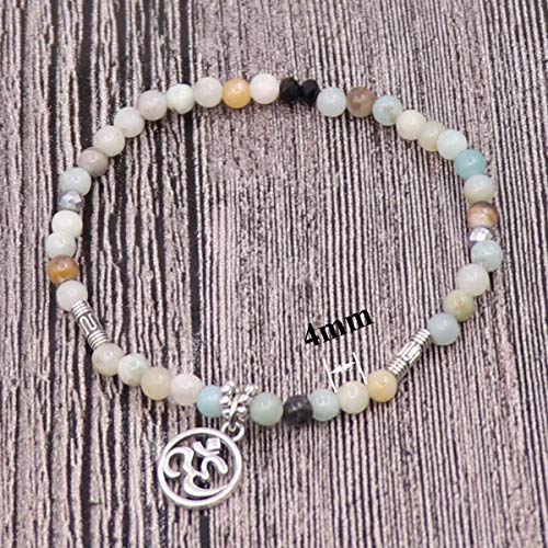 Tree of Life Yoga Healing Stone Bracelets,Multilayer Lotus Chakra Stone Reiki Bracelet Sets,Anxiety Crystal Natural Stone,for Women Stress Relief - style: Amazon Stone+Dragon Stone