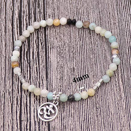 Tree of Life Yoga Healing Stone Bracelets,Multilayer Lotus Chakra Stone Reiki Bracelet Sets,Anxiety Crystal Natural Stone,for Women Stress Relief - style: Amazon Stone+Dragon Stone
