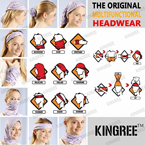 KINGREE KINREE 6PCS Outdoor Magic Scarf, Elastic Headbands, Headscarves, Headwear, Mask - color: Maple Leaf