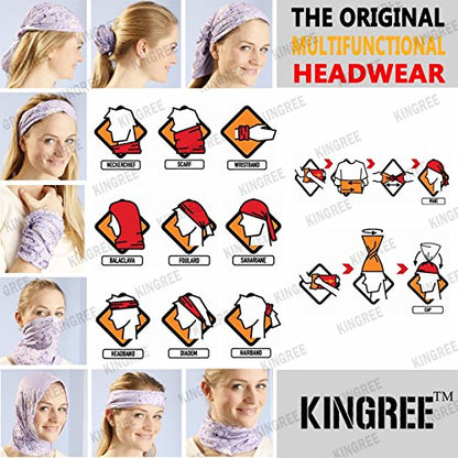 KINGREE KINREE 6PCS Outdoor Magic Scarf, Elastic Headbands, Headscarves, Headwear, Mask - color: Maple Leaf
