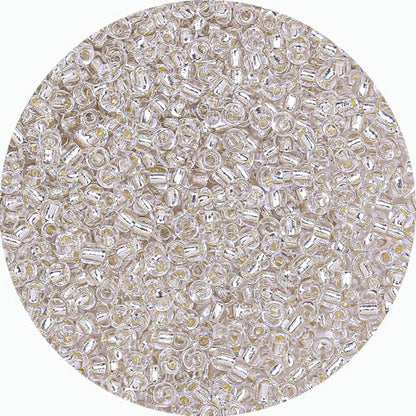Legefo 4mm Glass Seed Beads Bulk, Clear Silver White 6/0 Small Mini Pony Seed Beads, Tiny Round Craft Bead for Bracelet Necklace Wrist Jewelry Making Beading Weaving DIY Crafts Supplies, 1000pcs - color: CLear Silver White
