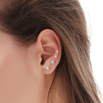 18G/16G Labret Jewelry Surgical Steel Internal Thread | CZ Stud, Lip Nose Piercing Studs, Flat Back, Medusa Monroe Lip Cartilage Earring, 2/2.5/3/4mm CZ - color: 16G,5mm-bar,2/2.5/3/4mm-CZ,Silver