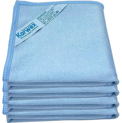 Longmann Window Cleaning Cloth, Glass Cloth, Cleaning Cloth, Streaks Schatches Free (Blue 4 Pack) - color: Blue 4 Pack