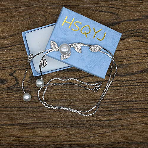 Y-Shaped Necklace Bohemian Crystal Pearl Flower Leaf Dangle Long Necklace Fashion Elegant Tassel Sweater Chain Women Jewelry