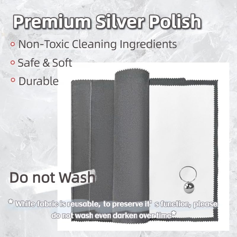 3PCS Silver Polishing Cloth, 11'' x 14'' X-Large PremiumJewelry Cleaning Cloth, Suitable for Gold, Diamonds, Silverware, Platinum, Gemstones & Other Precious Metal Jewelry, Coins
