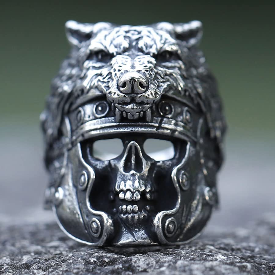 2023 Skull Ring Cool Evil Death Punk Rock Stainless Steel Rings Aly Style Jewelry - style: R822