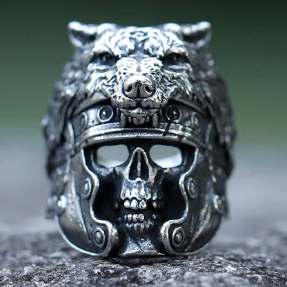 2023 Skull Ring Cool Evil Death Punk Rock Stainless Steel Rings Aly Style Jewelry - style: R822