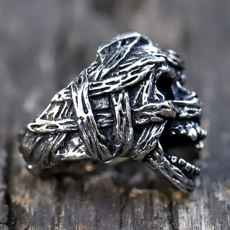 2023 Skull Ring Cool Evil Death Punk Rock Stainless Steel Rings Aly Style Jewelry - style: R1066