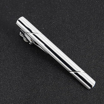 Tie Clips for Men, Men's Tie Clip Stainless Steel Metal Simple Necktie Tie Bar Clasp Clip For Business Wedding and Daily Life (Silvery)