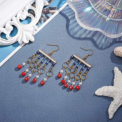 PH PandaHall 480pcs Slider End Clasps 4 Colors Beading Tubes Slider End Caps Slide Tube End Bar for Seed Beads Looms Multi-Strand Necklace Bracelet Jewelry Making (10/13 / 16/20 / 25 / 30mm)