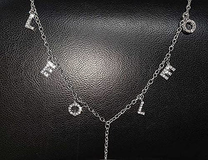 Women Sexy Rhinestone Waist Body Chain Crytal Sexy Letter Pendant Belly Waist Chain T-string Thong Body Jewelry - color: Leo Letter