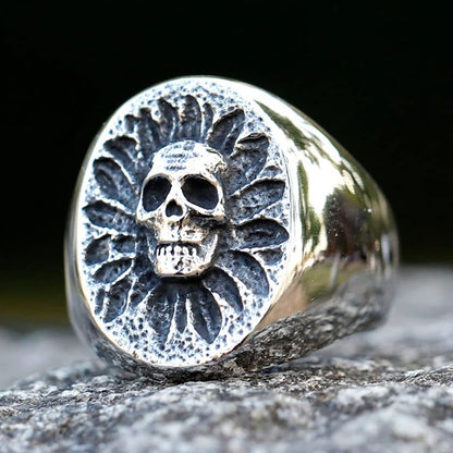 2023 Skull Ring Cool Evil Death Punk Rock Stainless Steel Rings Aly Style Jewelry - style: R1041