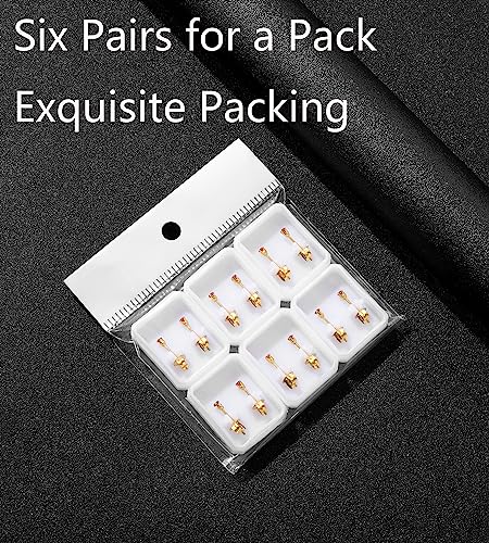 6Pairs 2mm/3mm Surgical Steel Hypoallergenic Piercing Studs, 20G 14K Real Gold Filled Tiny Stud Earrings Set for Multiple Hole Piercing (Cubic Zirconia, Pearl, Ball) - style: M : 2MM Silver Ball & CZ, 6 Pairs