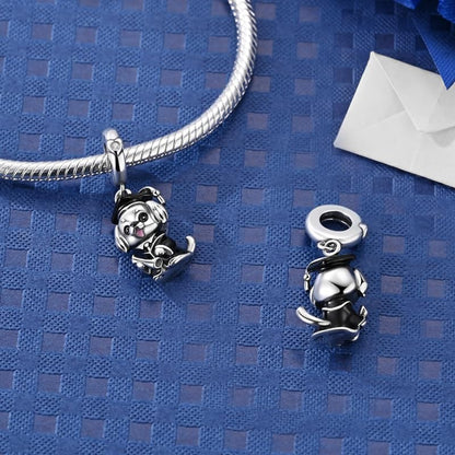 925 Sterling Silver Charms for Bracelets and Necklaces Beads Jewelry Charms for Women - color: Puppy Graduate Charm
