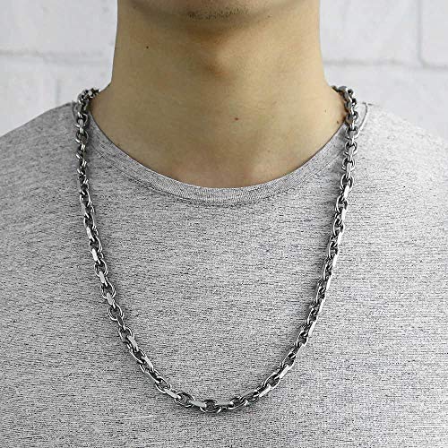 Trendsmax Mens Womens Stainless Steel Necklace Cable Rolo Link Chain 18-26 inch - size: 20inch