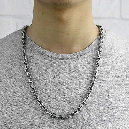 Trendsmax Mens Womens Stainless Steel Necklace Cable Rolo Link Chain 18-26 inch - size: 20inch