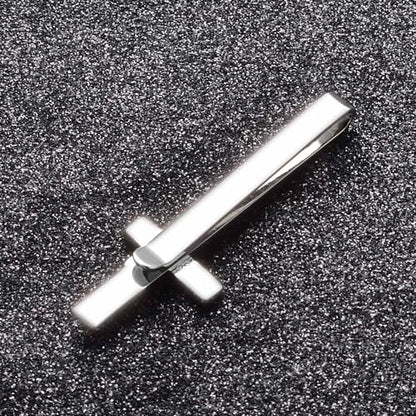 Unique Cross Tie Clips For Men Silver Black Gold Religious Christian Tie Clips For Men's Tie Accessories - style: black clip on tie crosses
