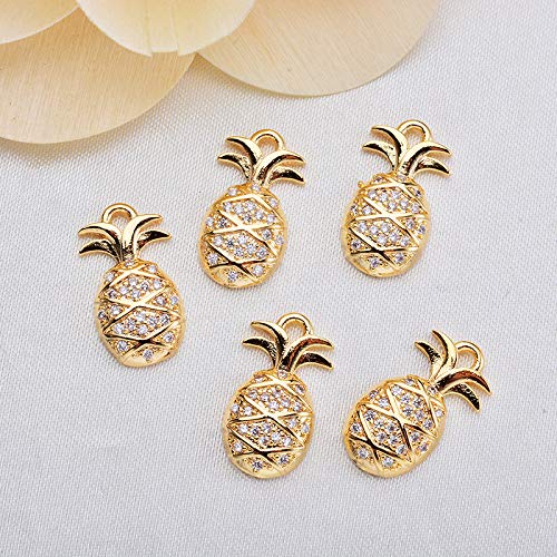 Baydurcan Friendship Anchor Compass Necklace Good Luck Elephant Pendant Chain Necklace with Message Card Gift Card - style: Pineapple 2