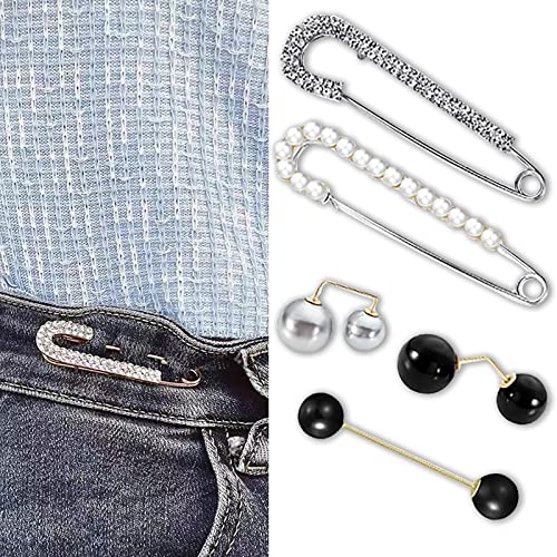 Fashion Pearl Brooch, Sweater Shawl Pearl Pin, Elegant and Fashionable | Enhance your Temperament, Suitable for a Variety of Occasions to Wear - color: Black A