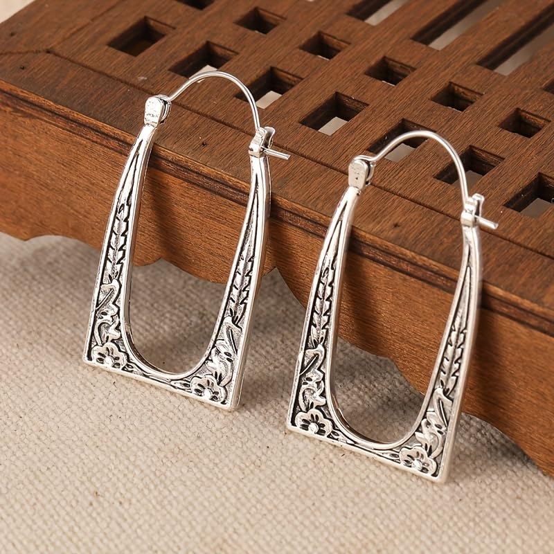 Retro Exaggerated Drop Earrings Personality Vintage Carved Dangle Earrings Daily Accessories Party Valentine's Day Jewelry Gifts for Women - style: Retro Style 7