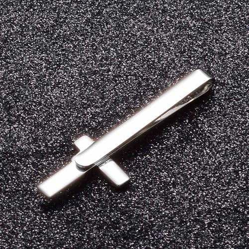Gold Black Silver Cross Tie Clips For Men Unique Christian Catholic Tie Clip Cross Accessories For Men - style: silver crucifix tie clip