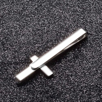 Gold Black Silver Cross Tie Clips For Men Unique Christian Catholic Tie Clip Cross Accessories For Men - style: silver crucifix tie clip