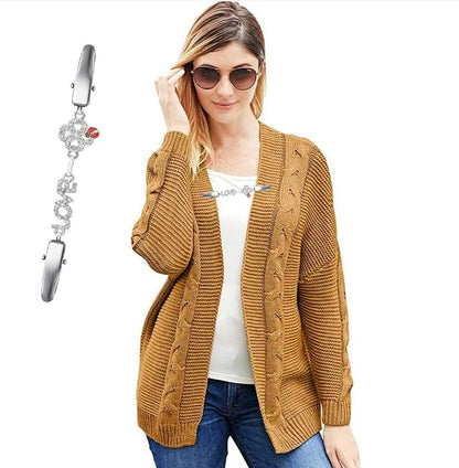 Vintage Sweater Clips Shawl Dresses Shirt Clips Retro Cardigan Collar Chain Clips Brooch Pins for Women - style: Style 14
