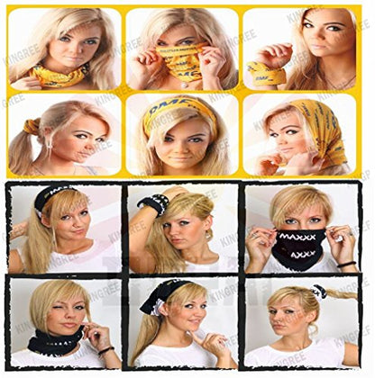 KINGREE KINREE 6PCS Outdoor Magic Scarf, Elastic Headbands, Headscarves, Headwear, Mask - color: Maple Leaf