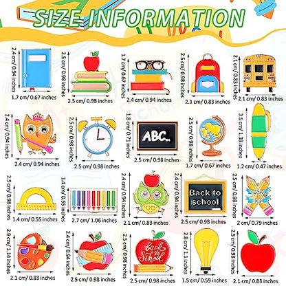 Giegxin 40 Pcs Back to School Pins Bulk for Students Teachers First Day of School Cute Lapel Pins Brooch for Clothes Bags Accessories Gifts Classroom Party Favors - style: School
