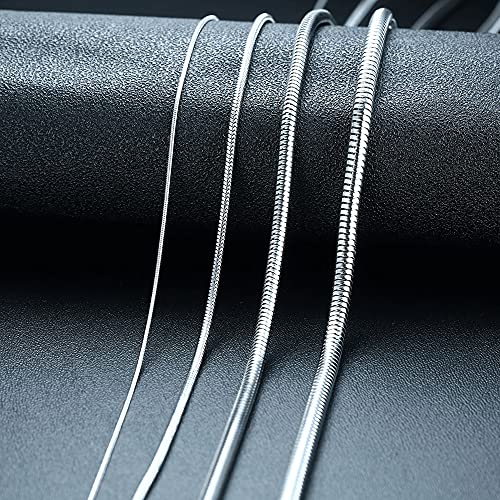 VNOX Stainless Stainless Steel 1mm Round Snake Chain Necklace for Women,Set of 4
