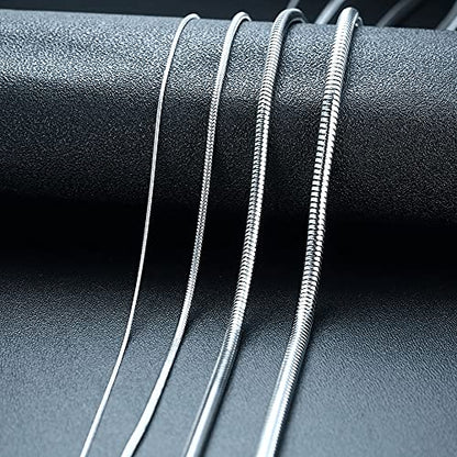 VNOX Stainless Stainless Steel 1mm Round Snake Chain Necklace for Women,Set of 4