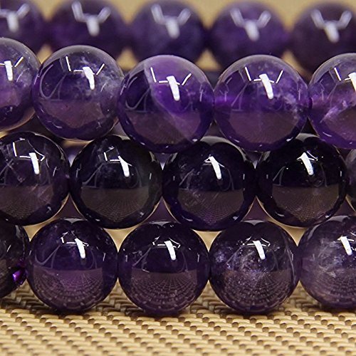 Angelstones Gemstones 8mm Round Beads Healing Crystal Bracelet for women | Natural Gemstone, Handmade Gifts for Women, Healing Crystal Round Beaded Stretch Bracelets, Unisex Jewelry for Women and Men - color: Amethyst
