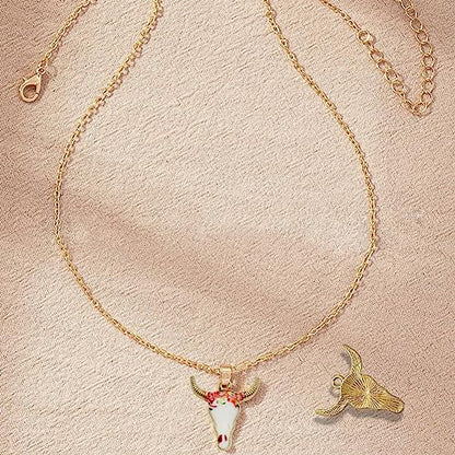 Cow Gold Plated Enamel Pendants Metal Animals Charms Pendant for Earrings DIY Jewelry Making Necklace Bracelet Keychain Craft Findings - color: B