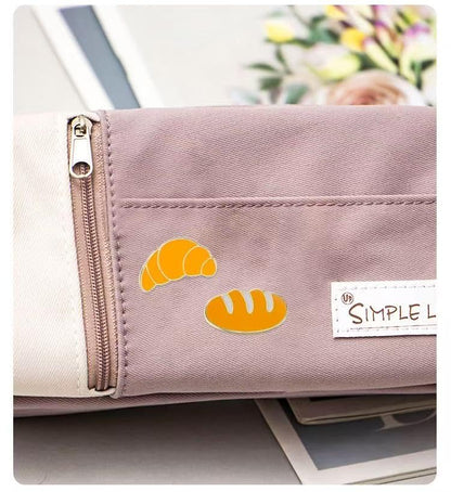 Cute Fastfood Enamel Lapel Pin Set, Cartoon Brooch Badge Pins for Backpacks Clothes Bags DIY Party Decoration for Women Kids Gifts