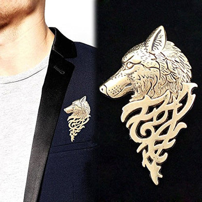 Badge Pin Class Suit Collar Men Jewelry Vintage(Silver)