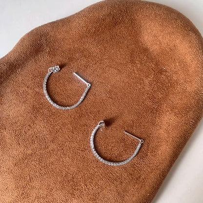 Tassel Earrings for Women Gold Plated Silver Chain Earrings Dainty Minimalist Dangle Drop Studs - color: J-Silver with One Sparky Chain