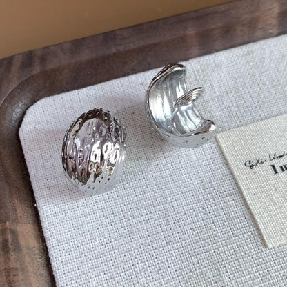 Clip On Hoop Earrings for Women Not Pierced Gold Silver Large Chnky Square Twisted Comfortable Coil Hoop Clip On Earrings - color: Textured Silver