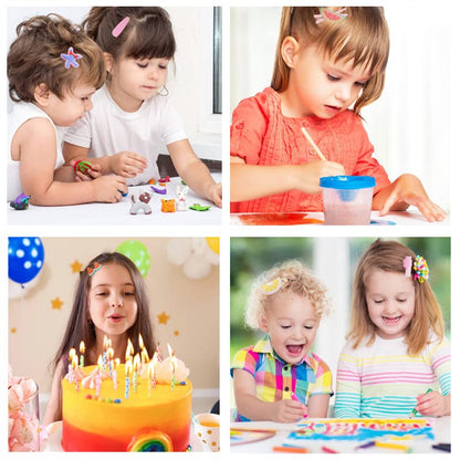 28 PCS Cute Hair Clips Fashion Girls Hair Accessories Flower Fruit Colorful Rainbow Candy Dessert Lovely Animal Barrettes Set Non-slip Metal Snap Pins for Girls Kids Teens Toddlers (Style A) - color: Style A