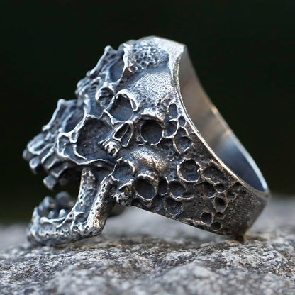 2023 Skull Ring Cool Evil Death Punk Rock Stainless Steel Rings Aly Style Jewelry - style: R972