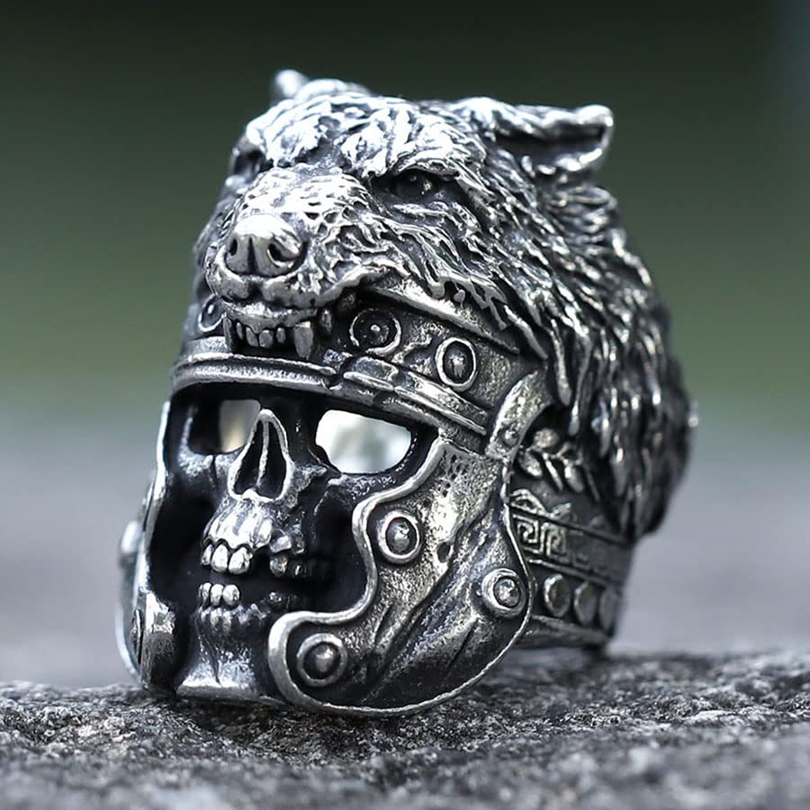 2023 Skull Ring Cool Evil Death Punk Rock Stainless Steel Rings Aly Style Jewelry - style: R822