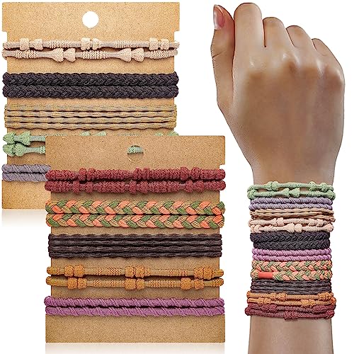 KANPRINCESS Boho Hair Ties For Girls, Bracelet Hair Ties For Women, Hair Tie Bracelet, Elastic Hair Bands For Ponytails, Ponytail Holder For Daily Life, Sport, Cooking, Working (20pcs) - color: Set3